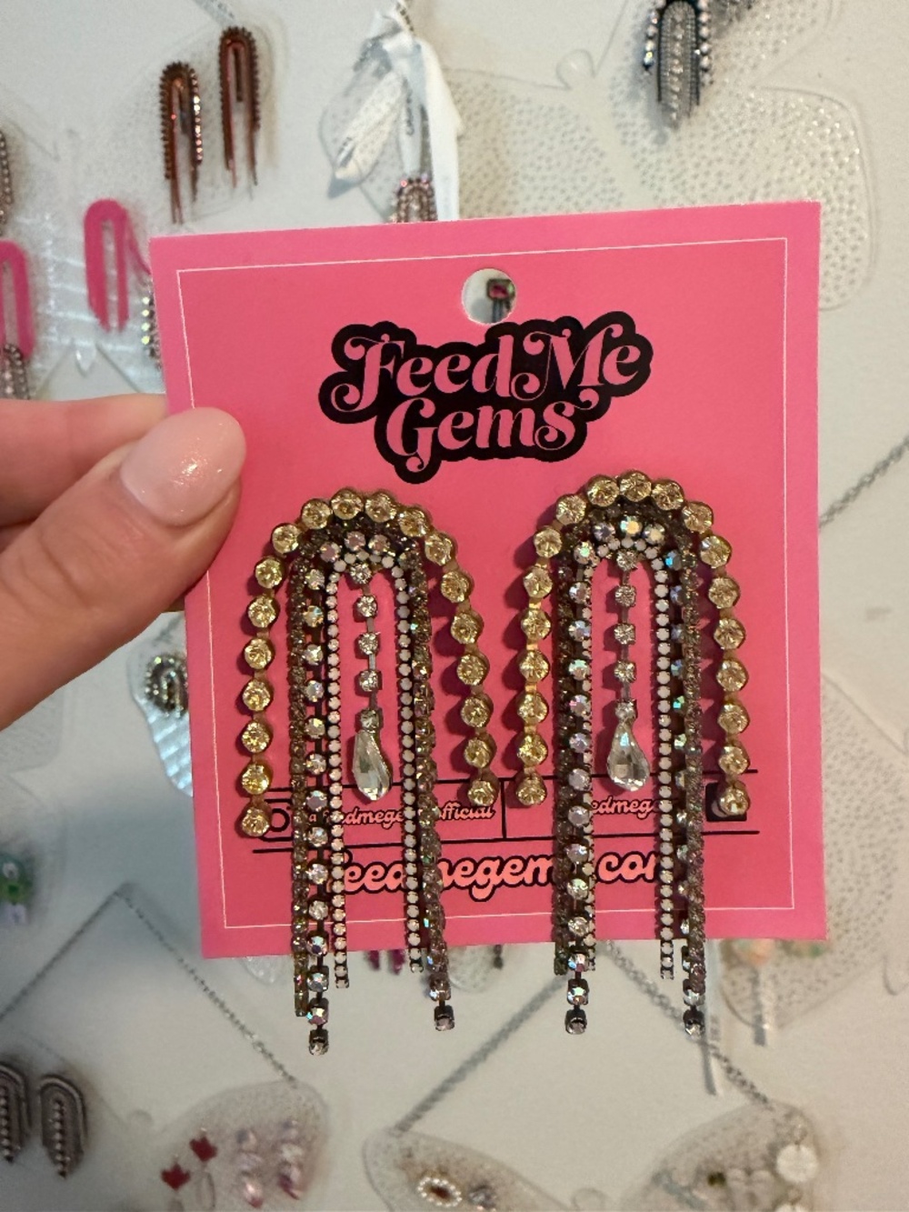 Feed Me Gems Gold & Silver Rainbow Earrings